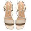 CLARKS  WOMENS  SANDAL - CREAM LEATHER